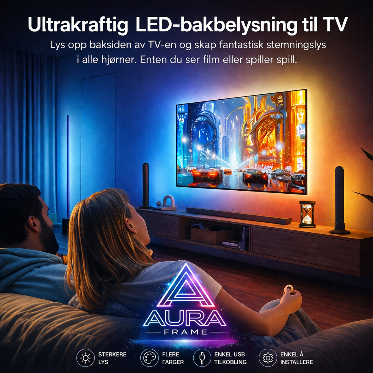AuraFrame™ Oppslukende Lyssystem